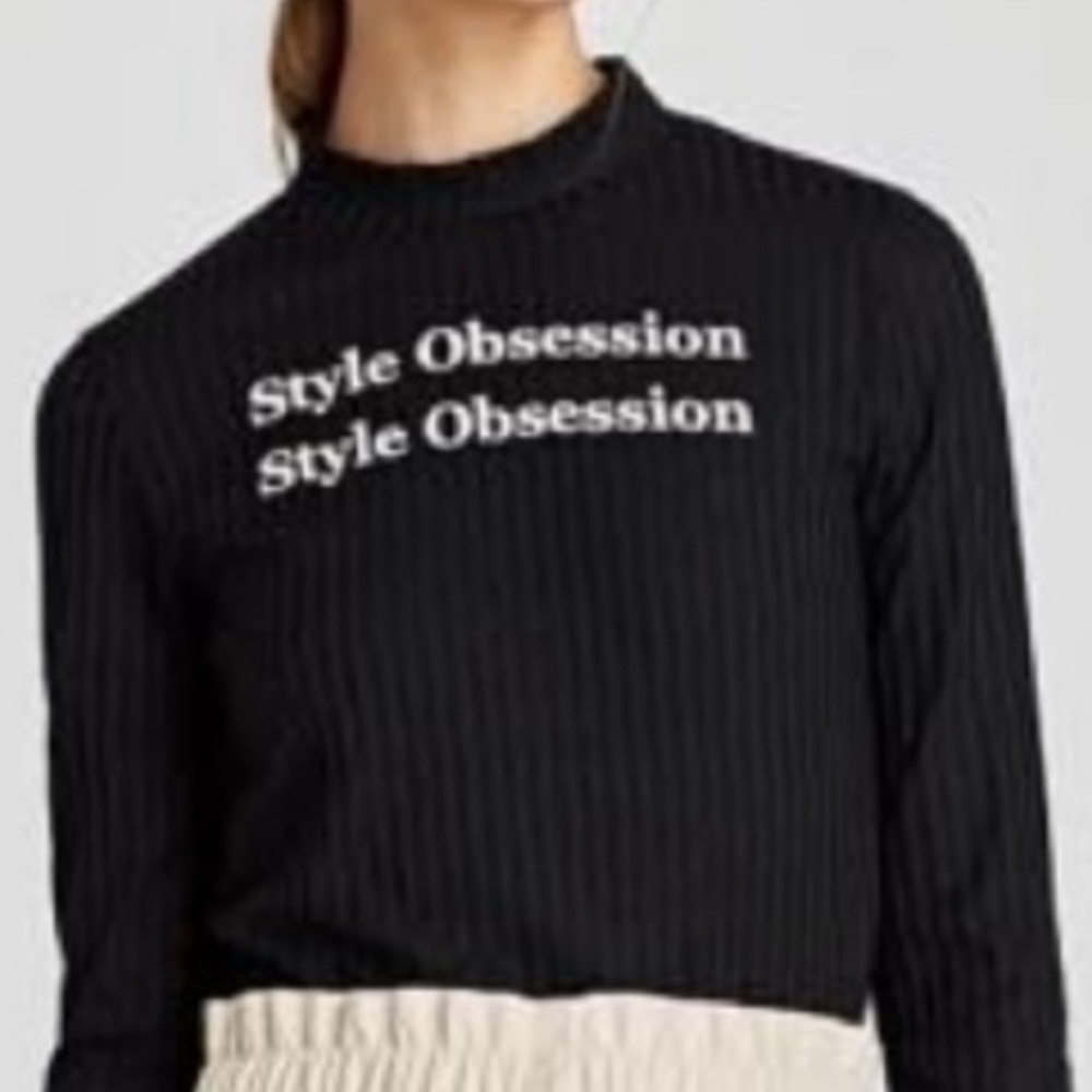 ZARA style obsession black mock neck top size small